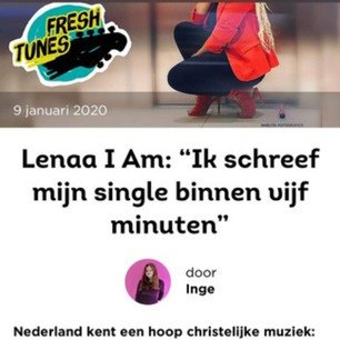 Dutch online interview article featuring Lenaa I AM