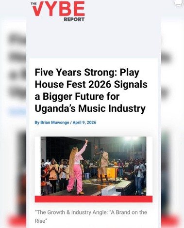 Online media article featuring Lenaa I AM at PlayHouse Fest 2026 in Uganda